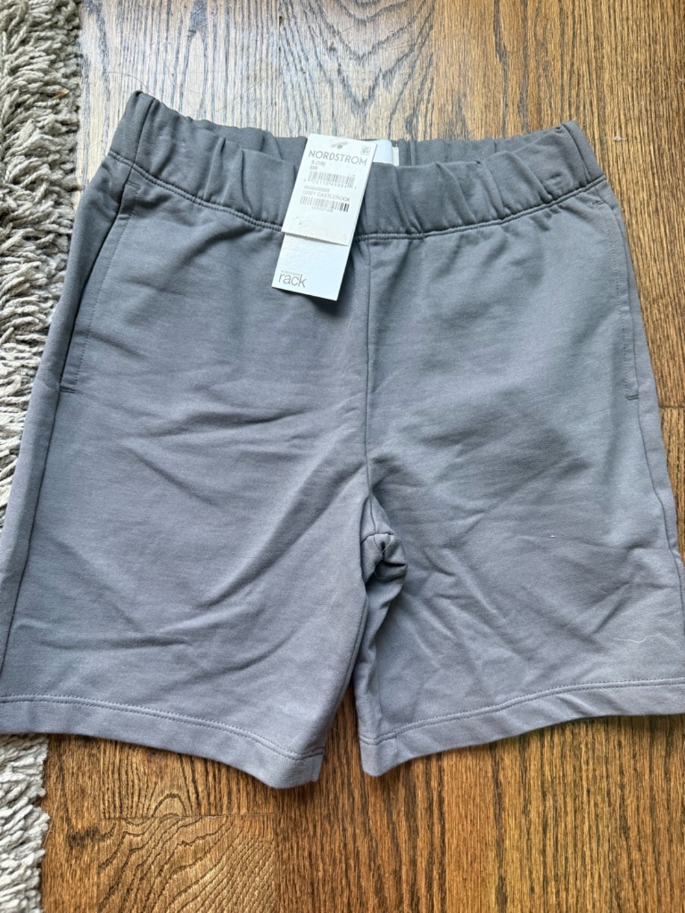 New Zella Nordstrom Charcoal Gray Elastic Knit Shorts